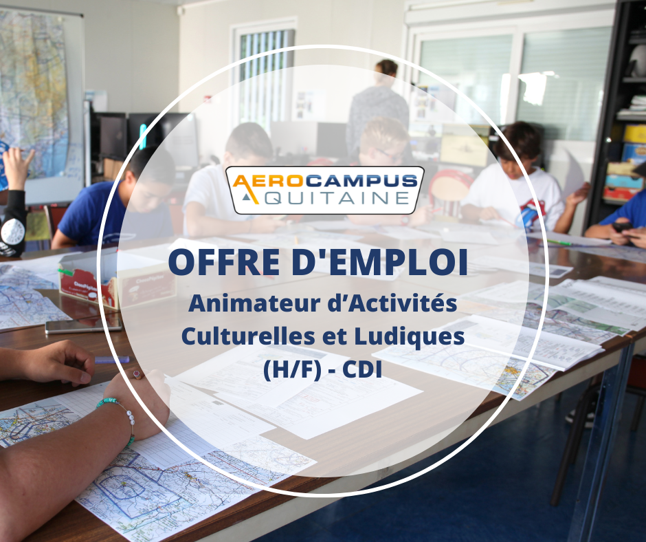 ANIMATEUR D’ACTIVITÉS CULTURELLES ET LUDIQUES (H/F) En CDI